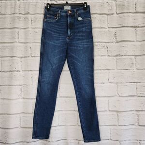 Agolde Womens Roxanne Denim Jeans Skinny Super High Rise Blue Wash Size 26